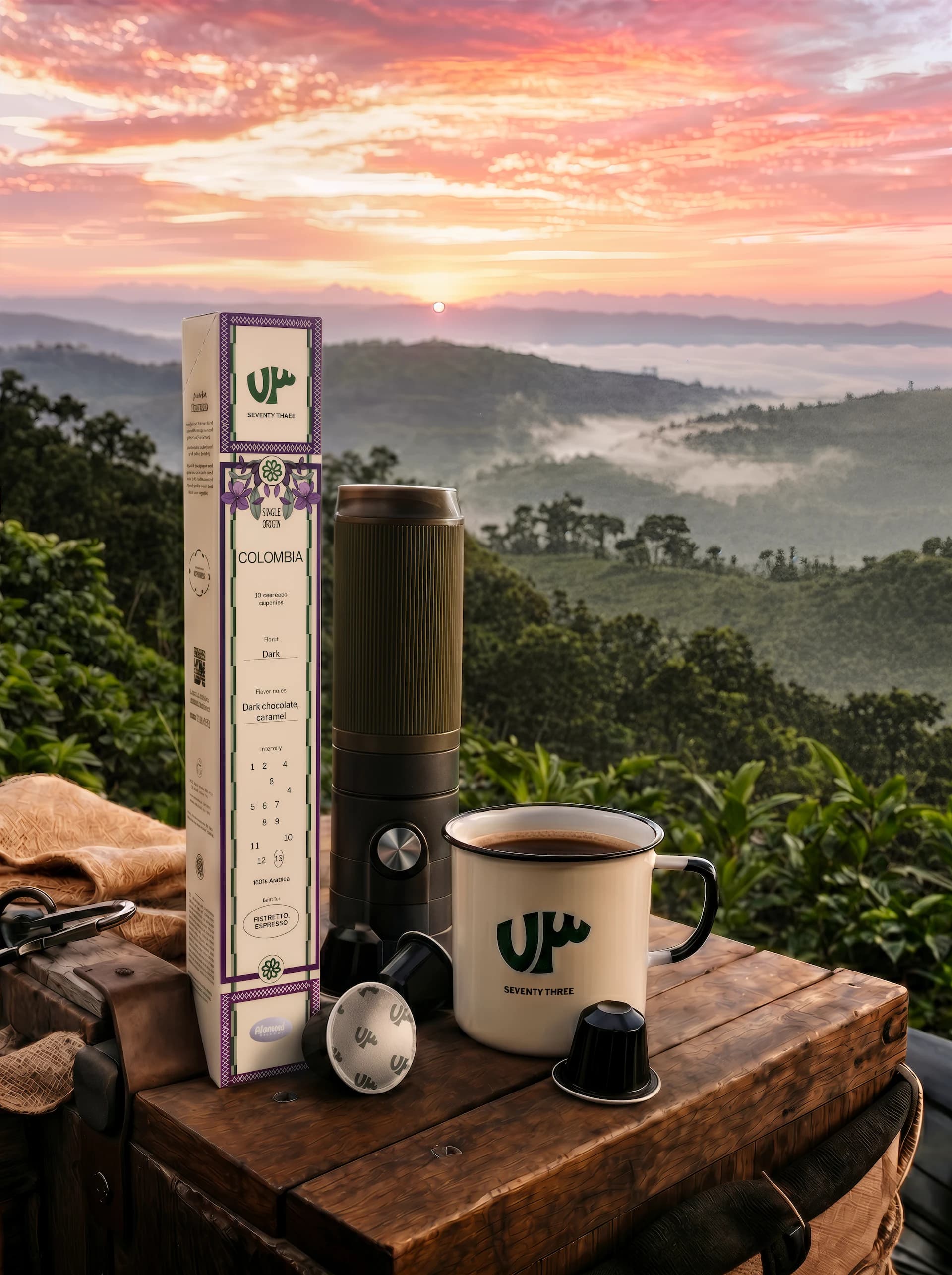 73 by Al Ameed — Coffee capsule lifestyle composition 6