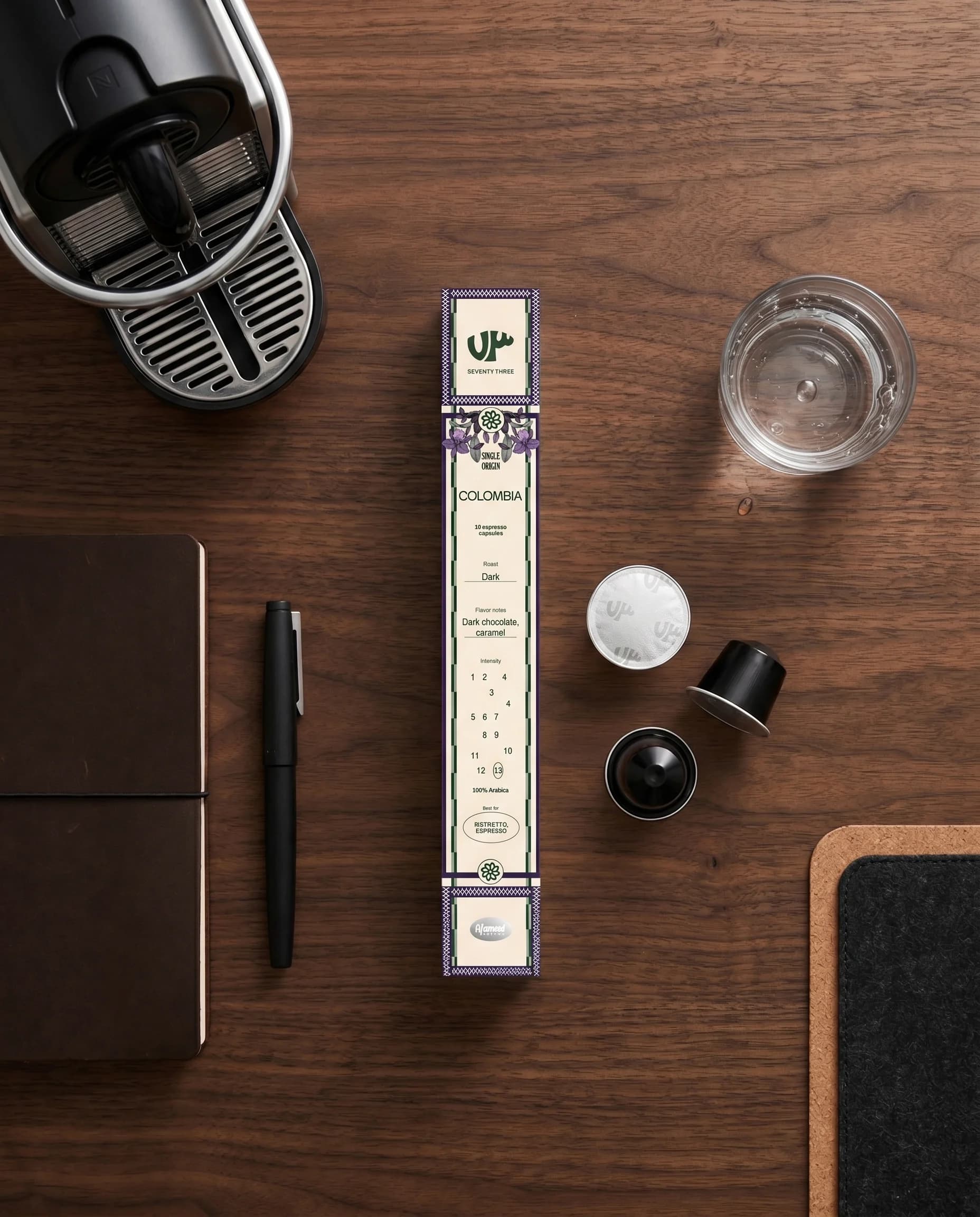 73 by Al Ameed — Coffee capsule lifestyle composition 8